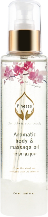 Арома масло для массажа "Орхидея" - Finesse Aromatic Body&Massage Oil Orchids — фото N1