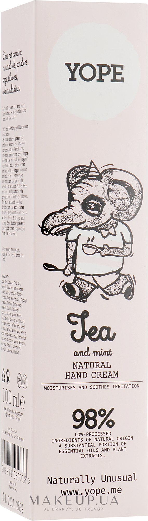 Крем для рук "Чай и мята" - Yope Tea & Mint Hand Cream — фото 100ml