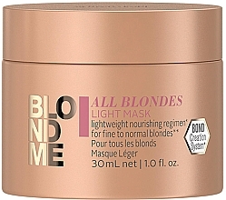 Духи, Парфюмерия, косметика Маска для тонких волос всех типов - Schwarzkopf Professional Blondme All Blondes Light Mask (мини)