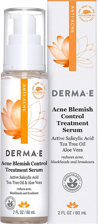 Сыворотка анти-акне противовоспалительная - Derma E Anti-Acne Blemish Control Treatment Serum