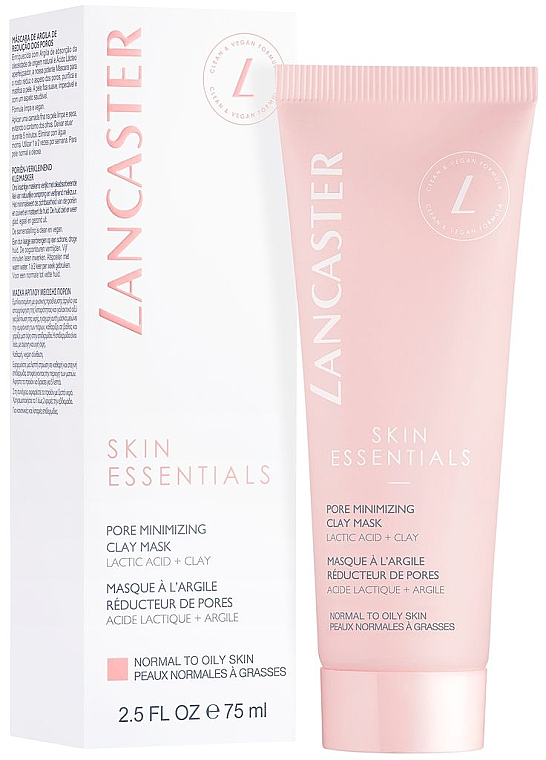 Матирующая, сужающая поры маска для лица - Lancaster Skin Essentials Pore Refining Clay Mask — фото N1