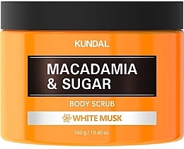 Скраб для тіла "White Musk" - Kundal Macadamia & Sugar Body Scrub — фото N1