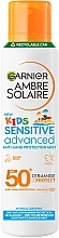 Парфумерія, косметика Сонцезахисний спрей-міст з керамідами для дітей, дуже високий ступінь захисту SPF 50+ - Garnier Ambre Solaire Sensitive Advanced Kids