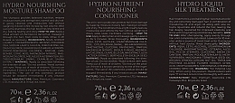 Набір - Hadat Cosmetics Hydro Silk Hair Set (shm/70ml + cond/70ml + mask/70ml + bag) — фото N4