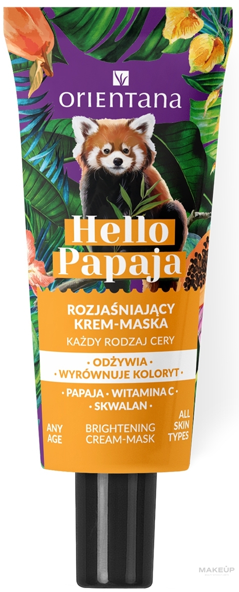 Осветляющая крем-маска для лица с витамином С и скваланом - Orientana Hello Papaja — фото 40ml