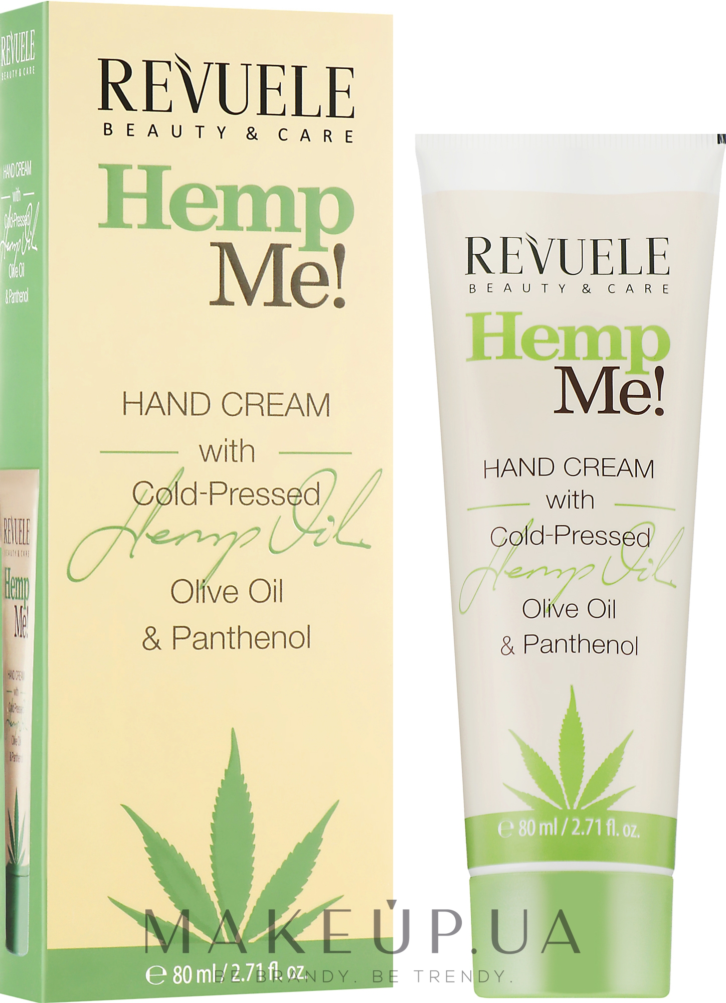 Крем для рук з олією насіння конопель - Revuele Hemp Me! Hand Cream With Cold Pressed Hemp Oil — фото 80ml