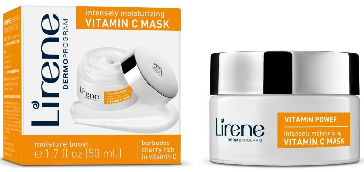 Маска для лица увлажняющая с витамином С - Lirene Dermo Program Intensely Moisturizing Vitamin C Mask