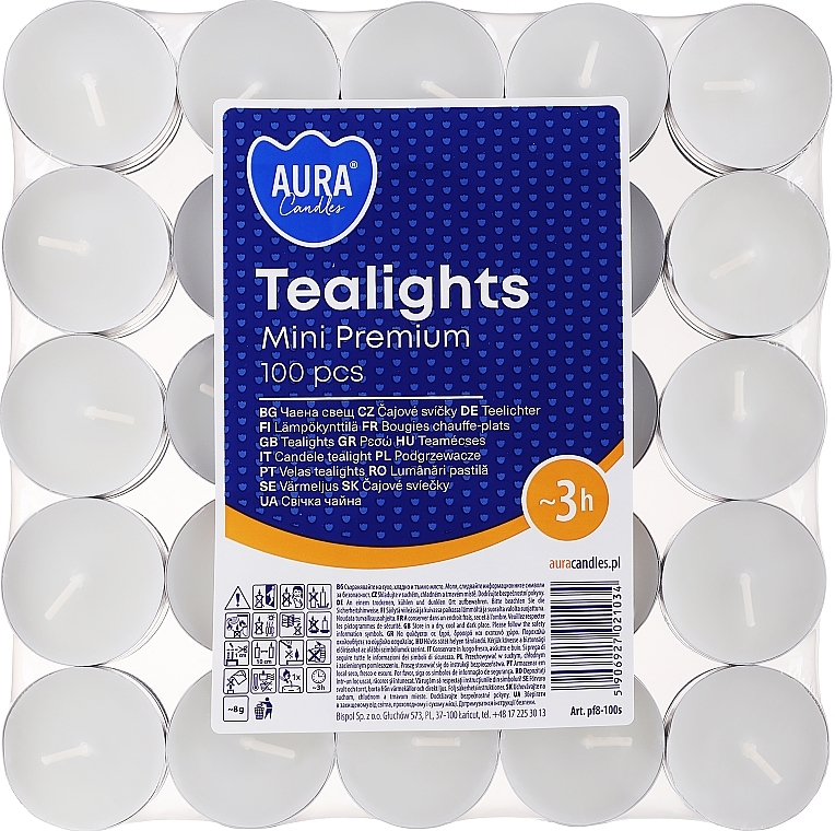 Чайные свечи - Bispol Aura Mini Premium Tealights — фото N1