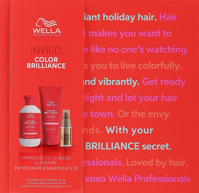 Набор - Wella Invigo Color Brilliance (shm/300ml + cond/200ml + h/oil/30ml) — фото N2