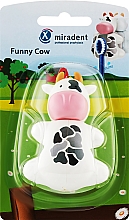 Парфумерія, косметика Дитячий гігієнічний футляр для зубної щітки, корівка - Miradent Funny Animals Holder For The Brush Cow