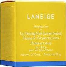 Ночная маска для губ - Laneige Lip Sleeping Mask Lemon Sorbet — фото N2