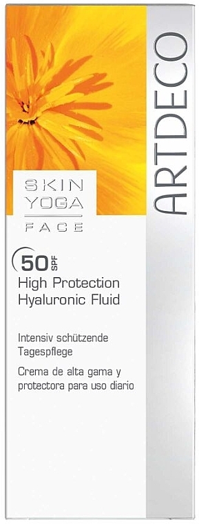 Увлажняющий флюид с гиалуроновой кислотой SPF 50 - Artdeco Skin Yoga Face High Protection Hyaluronic Fluid SPF 50 — фото N2