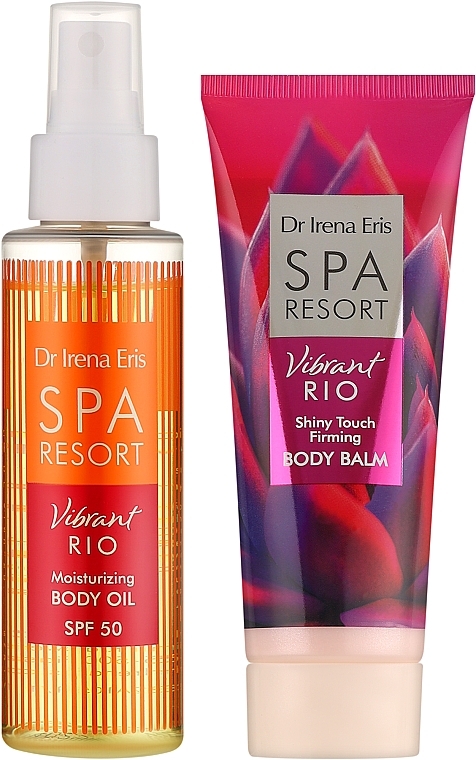 Подарочный набор с миниатюрами - Dr Irena Eris Spa Resort Vibrant Rio Sun & Shine (oil/100ml + balm/75ml) — фото N2