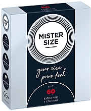 Презервативи латексні, розмір 60, 3 шт. - Mister Size Extra Fine Condoms — фото N1