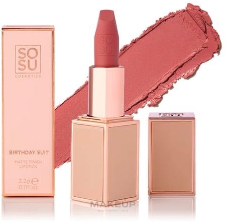 Помада для губ - Sosu by SJ Matte Finish Lipstick — фото Birthday Suit