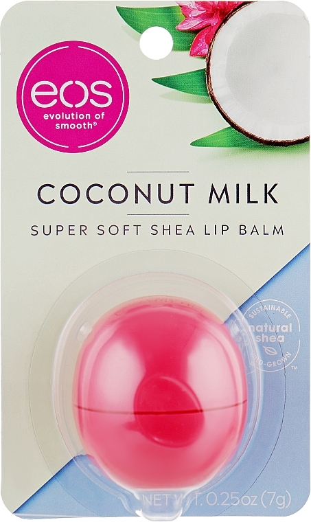 УЦЕНКА Бальзам для губ "Кокосовое молочко" - EOS Smooth Sphere Lip Balm Coconut Milk * — фото N1