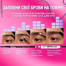 Олівець для брів  - NYX Professional Makeup Powder Louder Eyebrow Pencil — фото N9