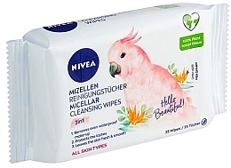 Біорозкладні міцелярні серветки для зняття макіяжу - NIVEA Biodegradable Micellar Cleansing Wipes 3 In 1 Hello Beautiful — фото N1
