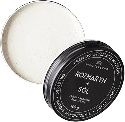 Крем-престайлер із розмарином і сіллю - Ministerstwo Dobrego Mydla Rosemary + Salt Hair Styling Cream-Prestyler — фото N1