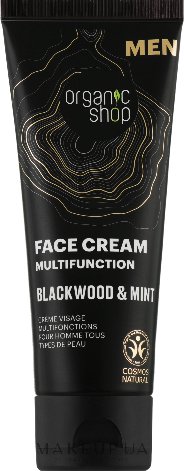 Крем для обличчя "Blackwood and Mint" - Organic Shop Men Face Cream — фото 75ml