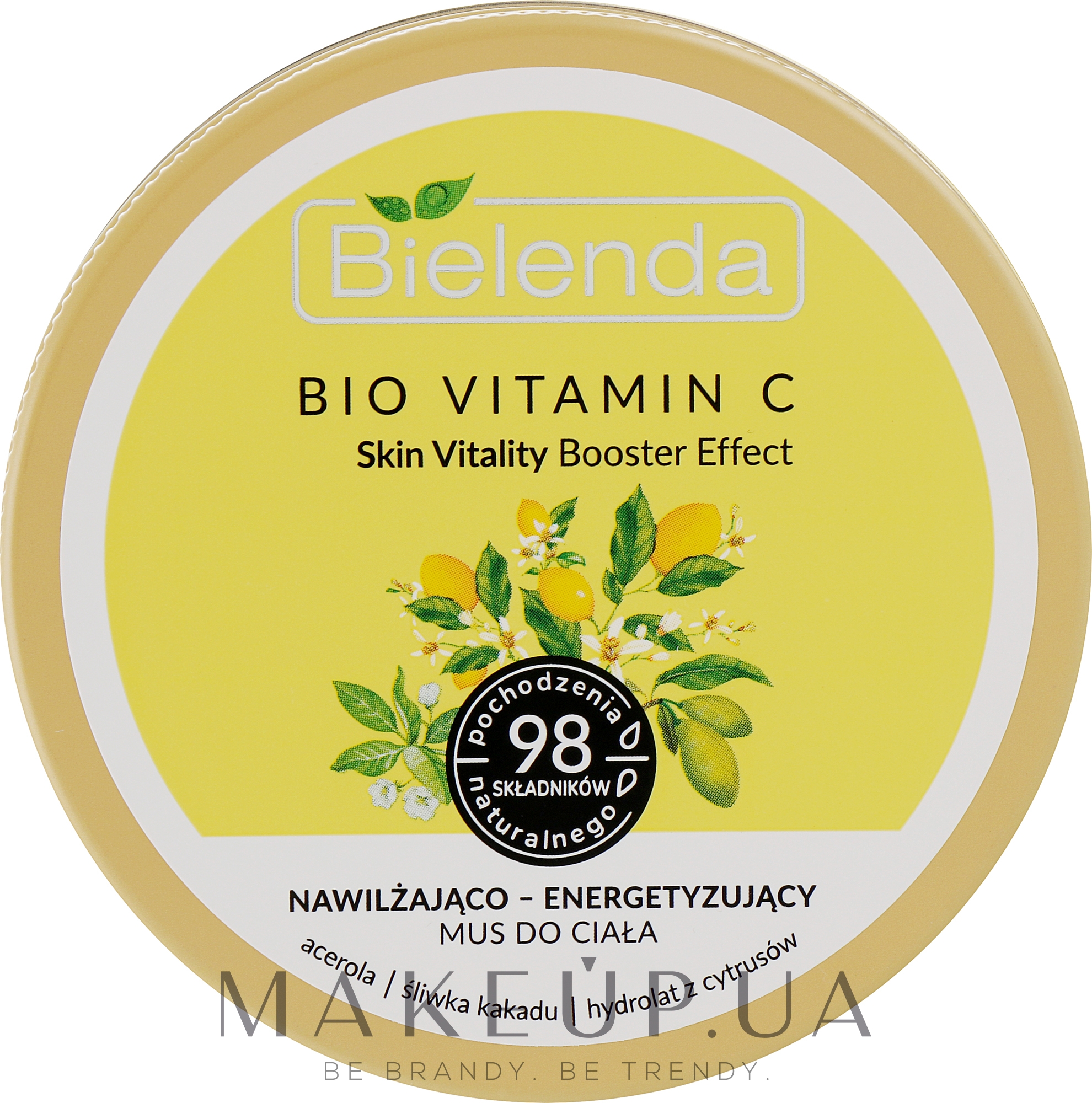Увлажняющий и тонизирующий мусс для тела - Bielenda Bio Vitamin C — фото 250g