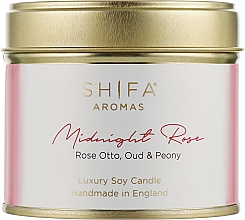Парфумерія, косметика Свічка у жерстяній баночці - Shifa Aromas Candle Tins Midnight Rose