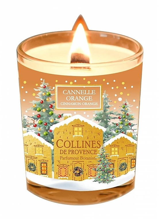 Ароматическая свеча "Корица-апельсин" - Collines de Provence Cinnamon Orange Candle — фото N1