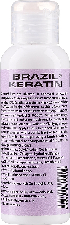Средство для разглаживания и восстановления поврежденных волос - Brazil Keratin Hair Go Straight — фото N4