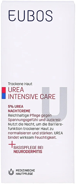 Ночной крем с 5% мочевиной для сухой кожи - Eubos Med Urea Intensive Care 5% Urea Night Cream — фото N2