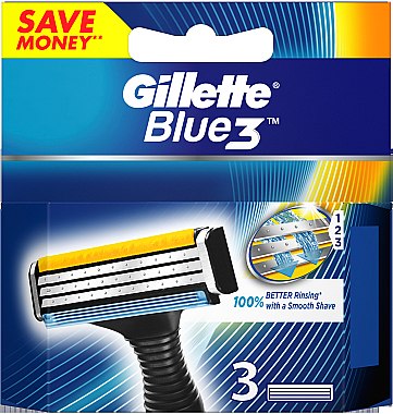 Змінні касети, 3 шт. - Gillette Blue 3 — фото N1