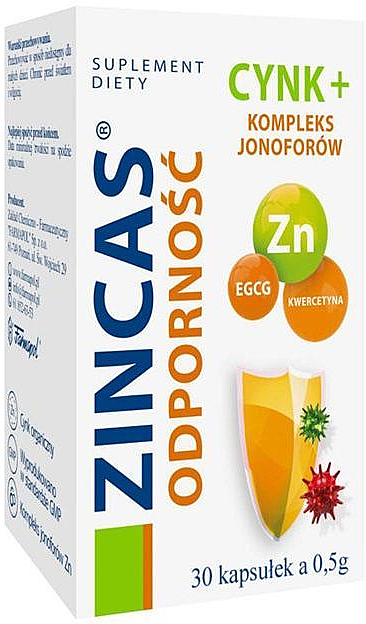 Пищевая добавка "Zincas Odpornosc", капсулы - Farmapol — фото N1