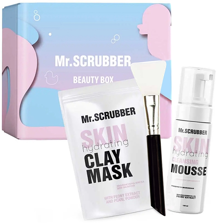 Набір - Mr.Scrubber Hydrating Daily Care (f/mask/100g + f/mousse/150ml + brush/1/pcs)