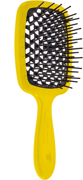 Щітка для волосся 72SP226, з чорними зубцями, жовта - Janeke SuperBrush Vented Brush Yellow — фото N1