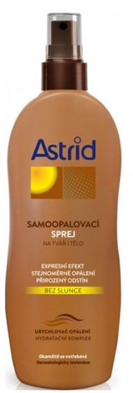 Спрей-автозасмага для обличчя і тіла - Astrid Sun Self Taning Spray — фото N1