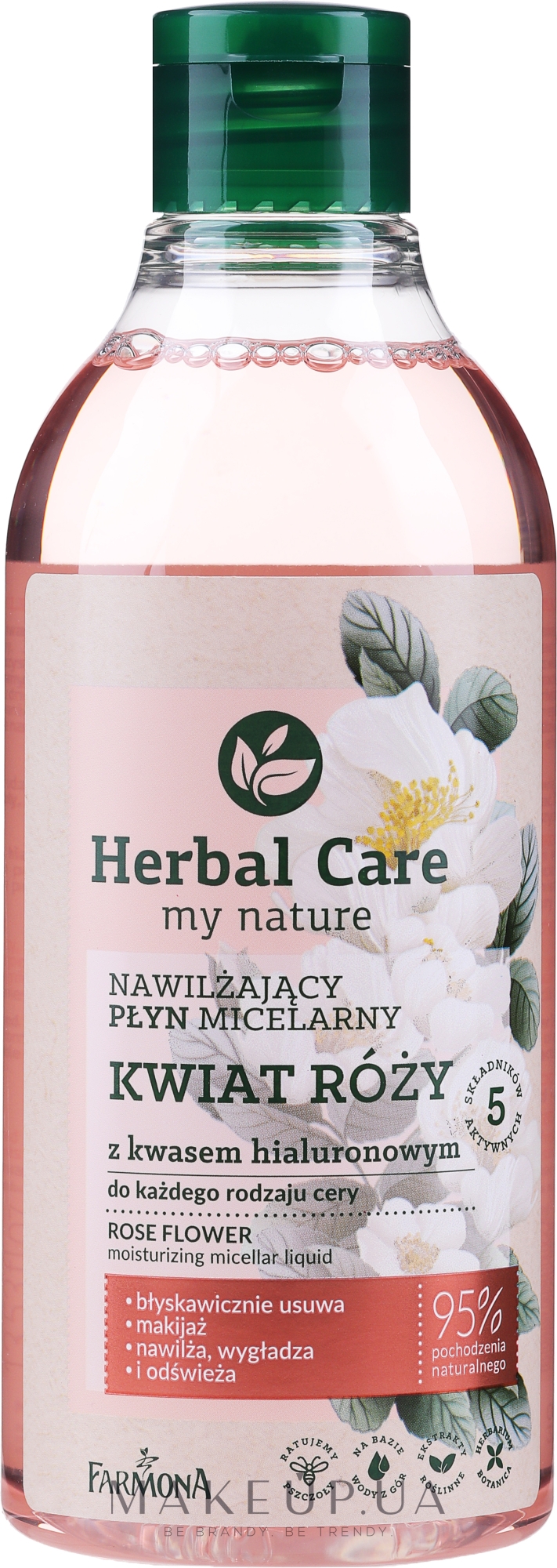 Мицеллярная вода "Цветок розы" с гиалуроновой кислотой - Farmona Herbal Care — фото 400ml