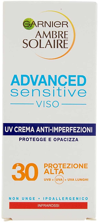 Солнцезащитный крем для лица - Garnier Ambre Solaire Advanced Sensitive SPF 30 — фото N2