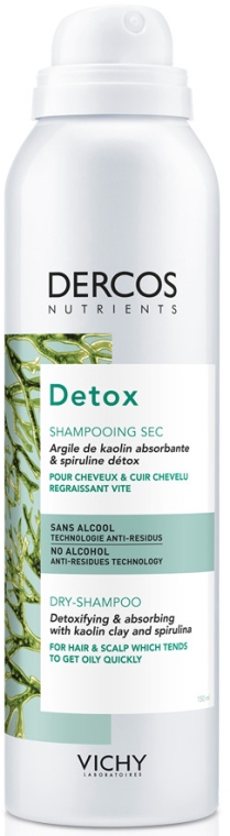 Сухой шампунь - Vichy Dercos Nutrients Detox Dry Shampoo — фото N1