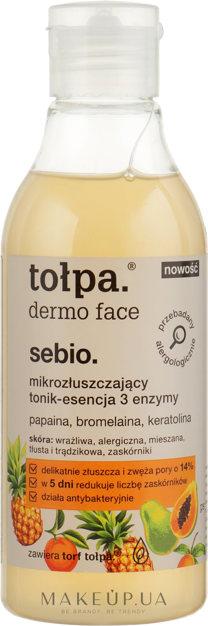 Мікровідлущувальна тонізувальна есенція для обличчя - Tolpa Dermo Face Essence-Tonic — фото 200ml