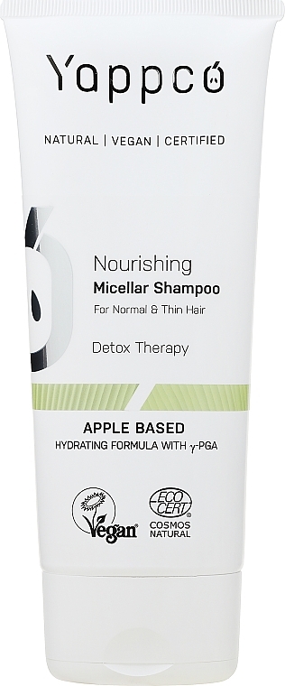 Міцелярний шампунь для нормального й тонкого волосся - Yappco Nourishing Micellar Shampoo — фото N1