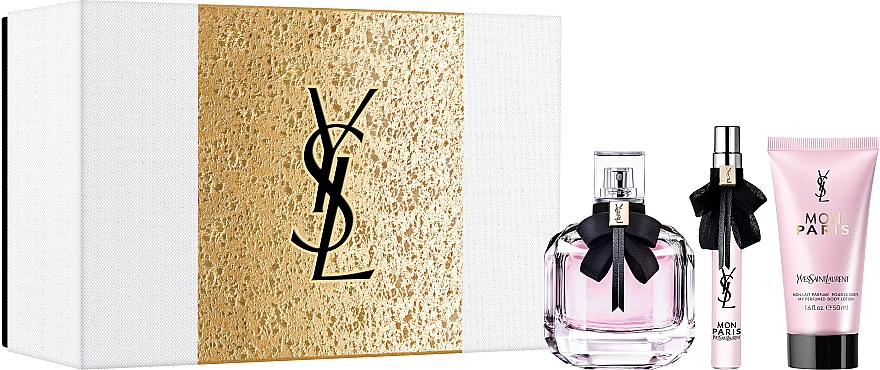 Yves Saint Laurent Mon Paris - Набор (edp/90ml + edp/10ml + b/lot/50ml)