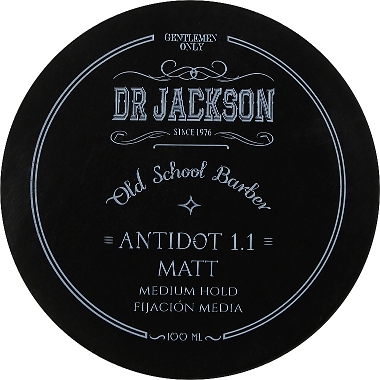 Матовий віск для укладання волосся, середня фіксація - Dr Jackson Gentlemen Only Old School Barber Antidot 1.1 Matt Medium Hold — фото N1