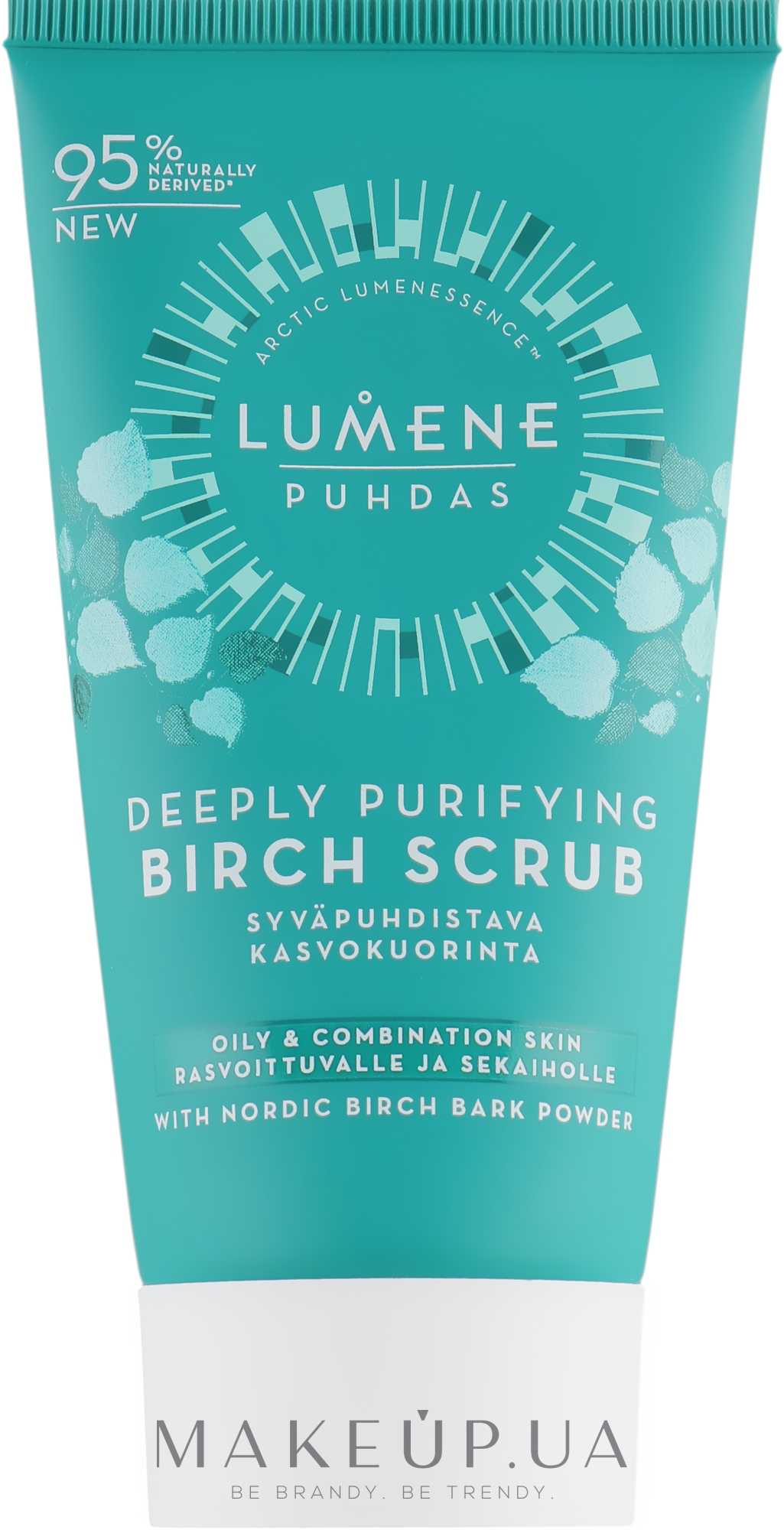 Глубоко очищающий березовый скраб для лица - Lumene Puhdas Deeply Purifying Birch Scrub — фото 75ml