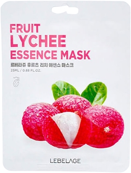 Тканинна маска з екстрактом плодів лічі - Lebelage Fruit Lychee Essence Mask — фото N1