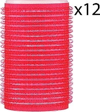 Бігуді-липучки м'які, d36 мм, червоні, 12 шт. - Xhair — фото N1
