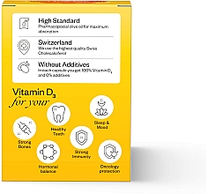 Витамин Д3 2000 IU, 60 капсул - Perla Helsa Vitamin D3 2000 IU Base Dietary Supplement  — фото N2