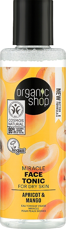 Тонік для обличчя "Абрикоса й манго" - Organic Shop Face Tonic — фото N1