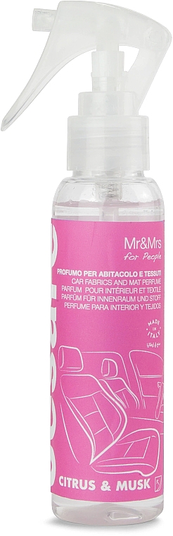 Mr&Mrs Fragrance Cesare Spray Citrus & Musk - Ароматичний спрей для автомобіля — фото N1