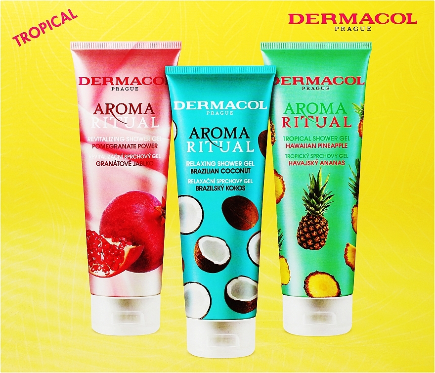 Набір - Dermacol Aroma Ritual Tropical Gift Set (sh/gel/3x250ml) — фото N1
