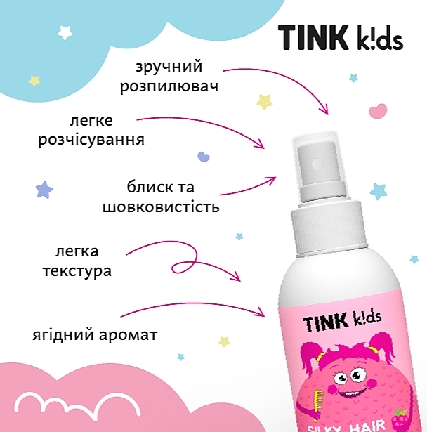 Спрей для легкого расчесывания волос - Tink Kids Silky Hair Spray — фото N5