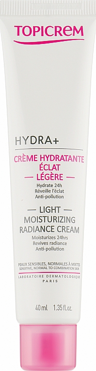 Легкий увлажняющий крем для сияния кожи - Topicrem Hydra + Light Moisturizing Radiance Cream — фото N1